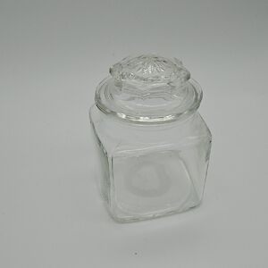 Clear Glass Storage Jar with Lid